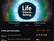 Tablet Screenshot of lifeuniversenothing.org